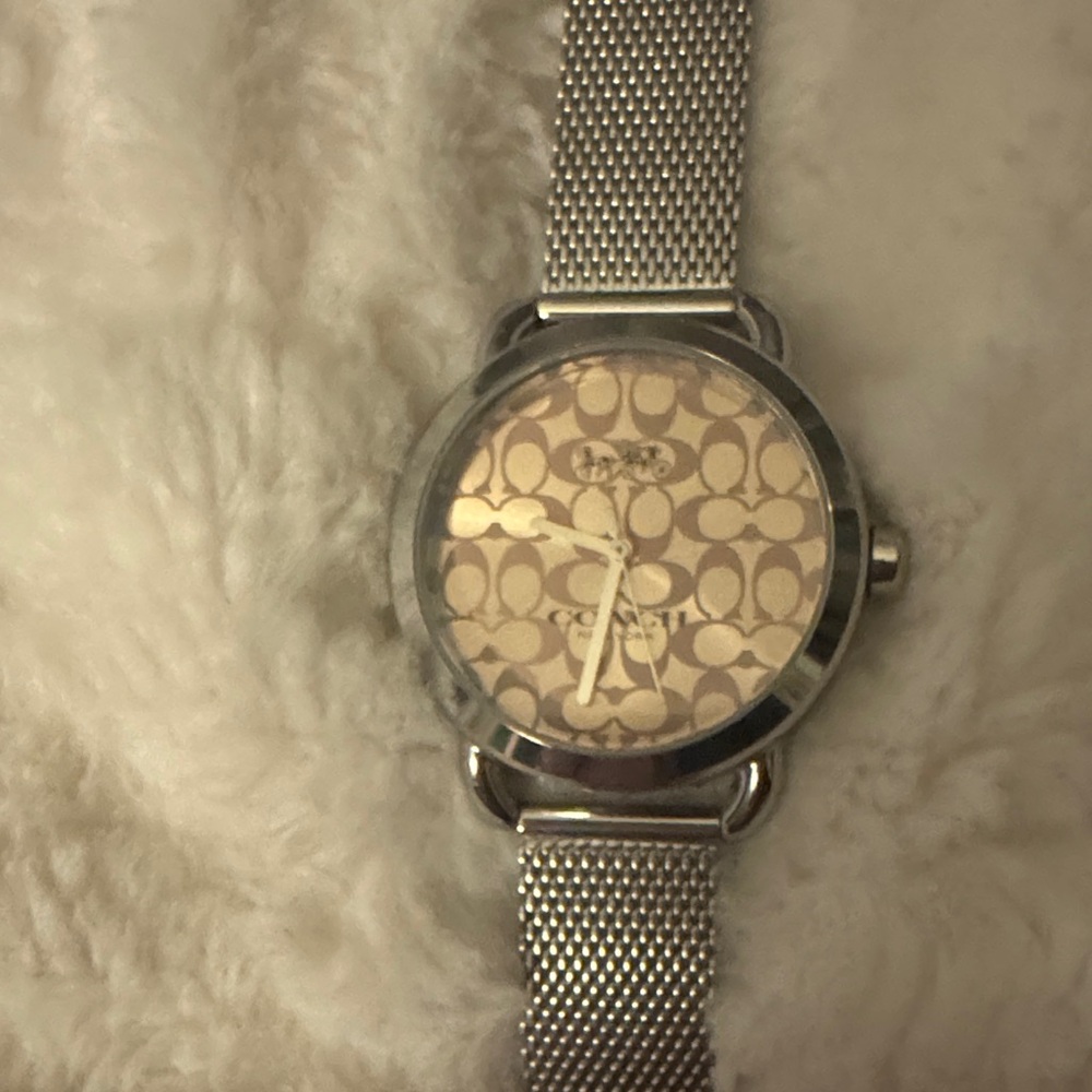 Coach Silver Watch With Logo Pattern - image 4